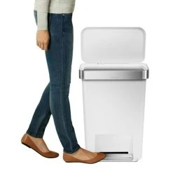 Simplehuman 45 Litre Plastic Pedal Bin With Liner Pocket -Command Shop 1000068129 alt03