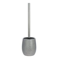 Dunelm Silver Hammered Effect Toilet Brush 5 Dunelm Silver Hammered Effect Toilet Brush -Command Shop 1000083174 alt01