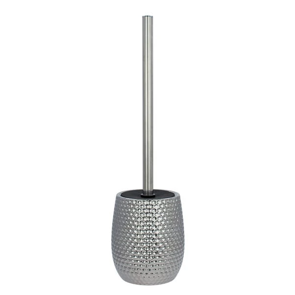 Dunelm Silver Hammered Effect Toilet Brush 4 Dunelm Silver Hammered Effect Toilet Brush - Image 2