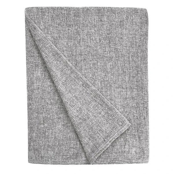 Dunelm Chenille Grey Throw 4 Dunelm Chenille Grey Throw - Image 2