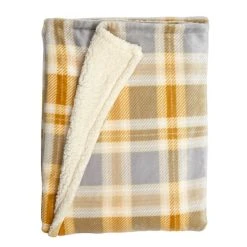 Dunelm Check Sherpa 130cm X 180cm Throw -Command Shop 1000117650 alt02