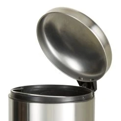 Dunelm Stainless Steel 12 Litre Round Pedal Bin -Command Shop 1000149971 alt02
