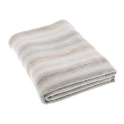 Dunelm Thermosoft Ombre Stripe Natural Throw -Command Shop 1000152686 alt01