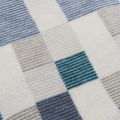 Dunelm Thermosoft Mini Check Blue Throw -Command Shop 1000152688 alt02