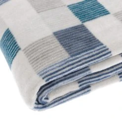 Dunelm Thermosoft Mini Check Blue Throw -Command Shop 1000152688 alt03