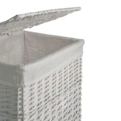Dunelm Versailles White Square Laundry Basket -Command Shop 1000159786 alt03