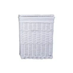 Dunelm Versailles White Square Laundry Basket -Command Shop 1000159786 alt04