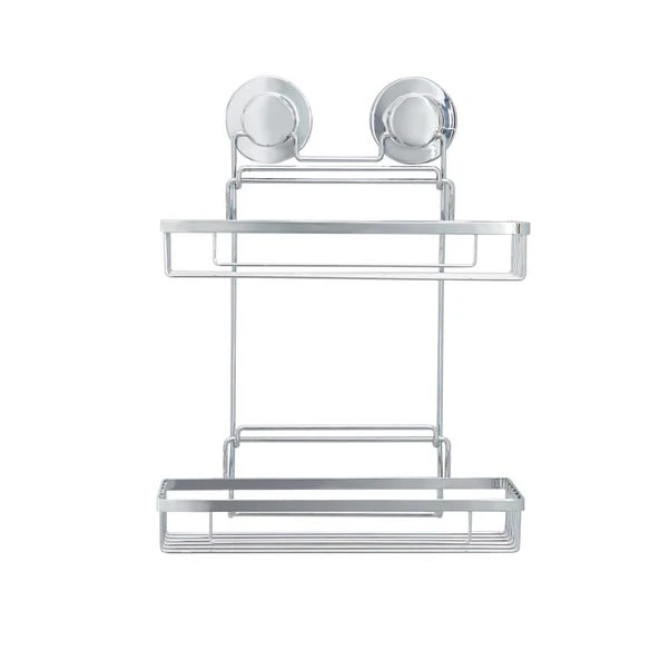 Dunelm Twist N Lock Rectangle Two Tier Shower Caddy 4 Dunelm Twist N Lock Rectangle Two Tier Shower Caddy - Image 2