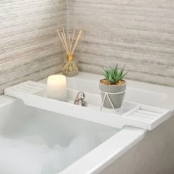 Dunelm Marble Effect Bamboo Bath Rack -Command Shop 1000160226 alt03