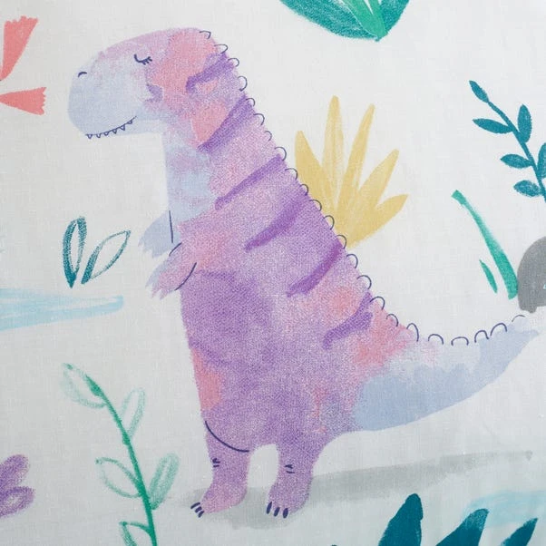 Dunelm Dinosaur Pink Reversible Duvet Cover And Pillowcase Set 5 Dunelm Dinosaur Pink Reversible Duvet Cover And Pillowcase Set - Image 3
