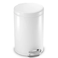 Simplehuman 4.5 Litre White Round Pedal Bin 7 Simplehuman 4.5 Litre White Round Pedal Bin -Command Shop 1000162301 alt01