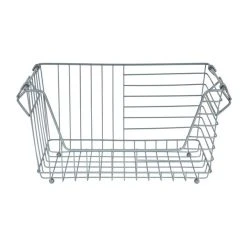 Dunelm Grey Stackable Wire Basket 10 Dunelm Grey Stackable Wire Basket -Command Shop 1000163557 alt03