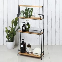 Dunelm Slim Line Bamboo Caddy -Command Shop 1000166693 alt03