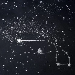 Dunelm Black Space Dinosaur Fitted Sheet -Command Shop 1000167403 alt05