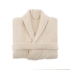 Dunelm Egyptian Cotton Natural Bath Robe -Command Shop 1000180749 alt02