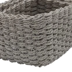 Dunelm Set Of 3 Paper Rope Grey Storage Baskets -Command Shop 1000182508 alt04