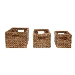 Dunelm Water Hyacinth Set Of 3 Small Baskets -Command Shop 1000182514 alt02
