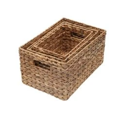 Dunelm Water Hyacinth Set Of 3 Small Baskets -Command Shop 1000182514 alt03