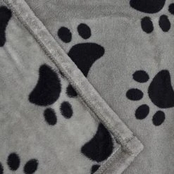 Dunelm Paw Printed Fleece 130cm X 170cm Throw -Command Shop 1000182620 alt02