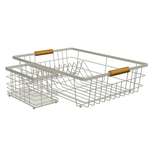 Dunelm Cream And Bamboo Drainer 4 Dunelm Cream And Bamboo Drainer - Image 2