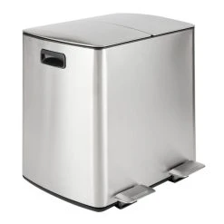 Dunelm Stainless Steel 40L Curve Recycling Bin 10 Dunelm Stainless Steel 40L Curve Recycling Bin -Command Shop 1000185514 alt02