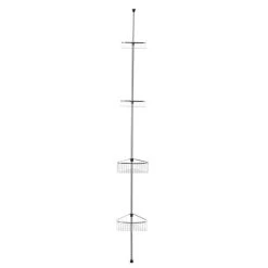 Dunelm Bathroom Basics Extendable 4-Tier Corner Caddy