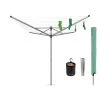 Brabantia 4 Arm Liftomatic Rotary Washing Line With Accessories, 50m -Command Shop 30158901