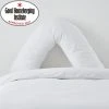 Dunelm Non Iron Plain Dye White V-Shaped Pillowcase -Command Shop 30168367