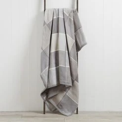 Thermosoft Check Grey Blanket