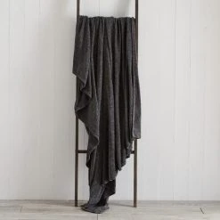 Dunelm Chenille Charcoal Throw