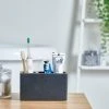Dunelm Grey Resin Electric Toothbrush Holder