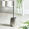 Dunelm Silver Hammered Effect Toilet Brush 1 Dunelm Silver Hammered Effect Toilet Brush -Command Shop 30240754