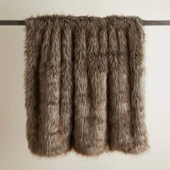 Dunelm Bear Faux Fur 130cm X 180cm Throw