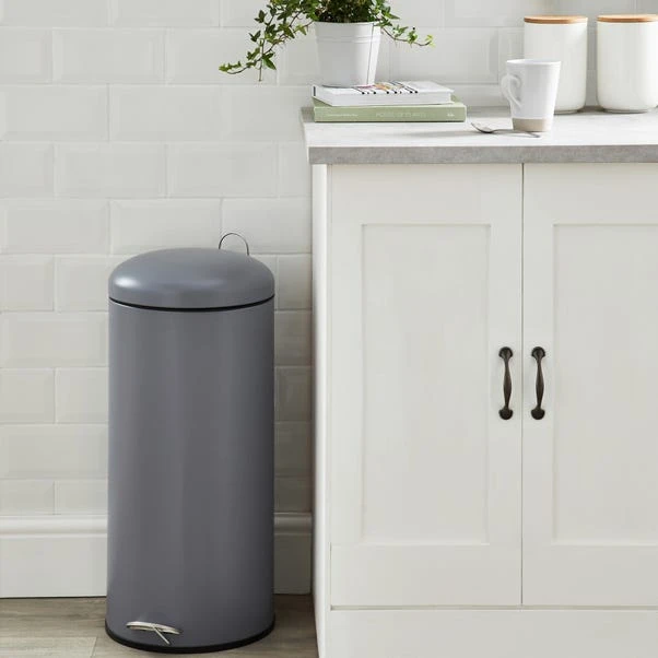 Dunelm 30L Grey Pedal Bin 3 Dunelm 30L Grey Pedal Bin