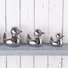 Dunelm Set Of 3 Silver Ceramic Ducks -Command Shop 30565705