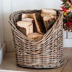 Ivyline 40cm Round Wicker Log Basket -Command Shop 30635760 alt03