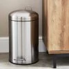 Dunelm Stainless Steel 12 Litre Round Pedal Bin -Command Shop 30646797