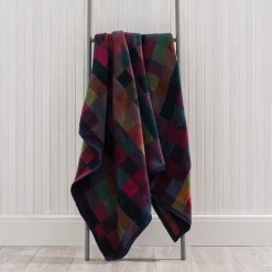 Dunelm Super Soft Multicoloured Check Throw