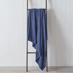 Dunelm Chenille Denim Blue 200cm X 200cm Throw