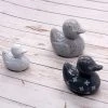 Dunelm Set Of 3 Geo Grey Ceramic Ducks -Command Shop 30670531