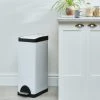 Dunelm White Gloss 30L Slim Bin 1 Dunelm White Gloss 30L Slim Bin -Command Shop 30685210