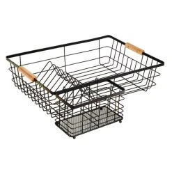 Dunelm Black Bamboo Drying Rack