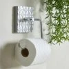 Dunelm Geo Tile Grey Toilet Roll Holder -Command Shop 30711422