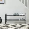 Dunelm Black Metal 2 Tier Shoe Rack -Command Shop 30711865