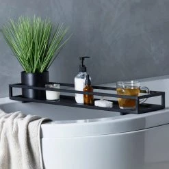 Dunelm London Matt Black Bath Rack And Plant Stand