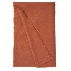 Dunelm Brushed Orange Woven Throw -Command Shop 30725724 alt04
