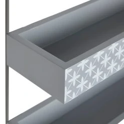 Dunelm Geo Tile Grey Multi Storage Over Door Hooks -Command Shop 30729405 alt04