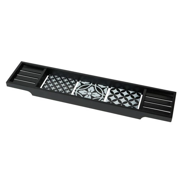 Dunelm Geo Tile Black Bath Rack 4 Dunelm Geo Tile Black Bath Rack - Image 2