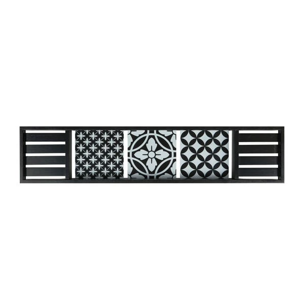 Dunelm Geo Tile Black Bath Rack 5 Dunelm Geo Tile Black Bath Rack - Image 3