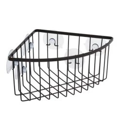 Dunelm Aquarack Black Deep Corner Basket -Command Shop 30730617 alt02